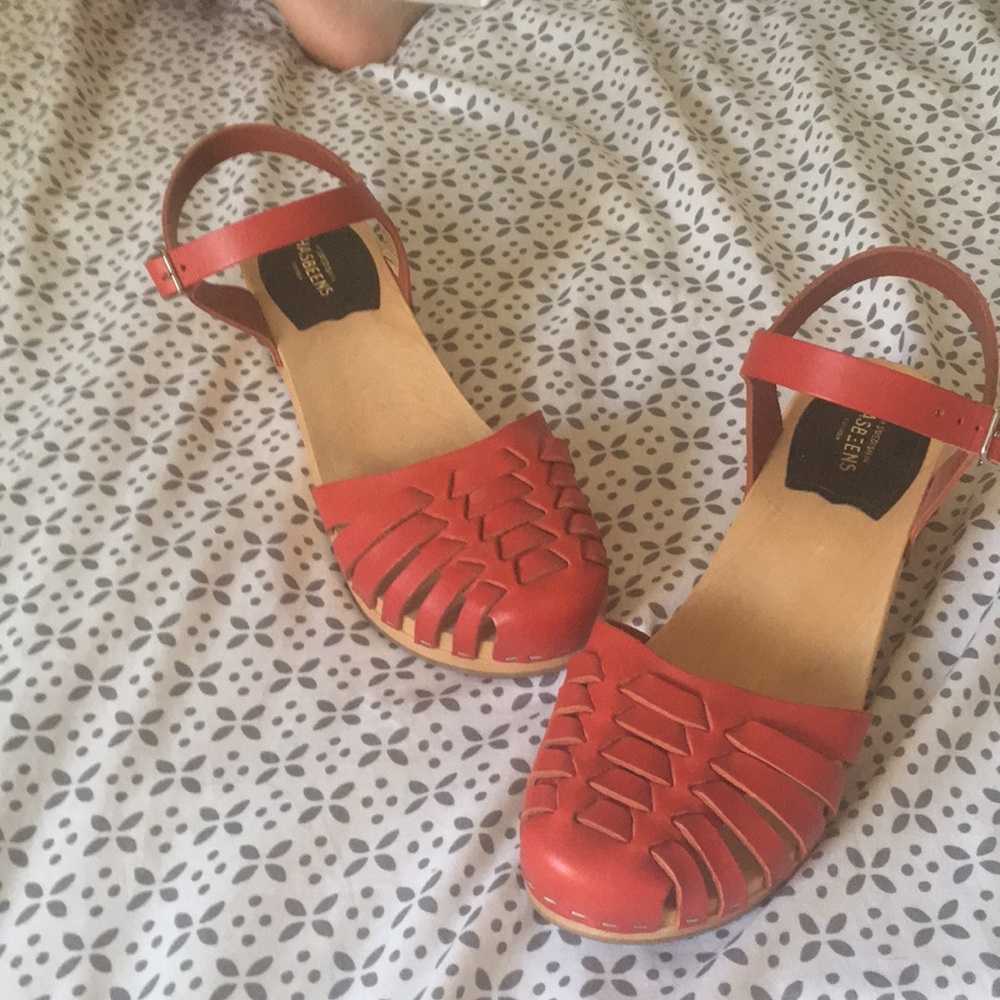 Flirty red Hasbeen sandals.